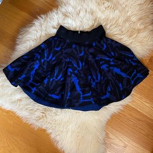 Torn by Ronny Kobo Knit Blue Zebra Print Circle Skirt Revolve
